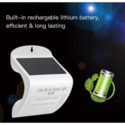 Solar Powered LED Radar Motion Smart Sensor Light with Wide Illumination Angle Rechargeable SMD 2835 Water Resistant IP65