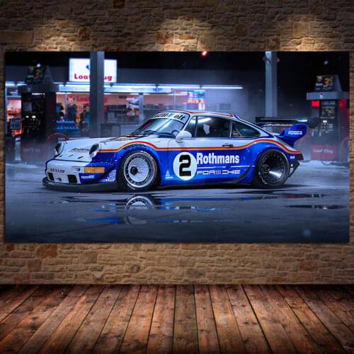 Manipulated Sport Car Race Cars Vehicle Fabric Canvas Painting Poster Print Wall Art Cuadros for Living Room Home Decor Unframed