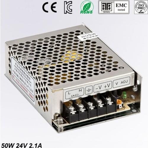 Sortie unique MINI taille de commutation d'alimentation ms - 50 W 24 V 2.1A ac dc convertisseur MINI led pilote