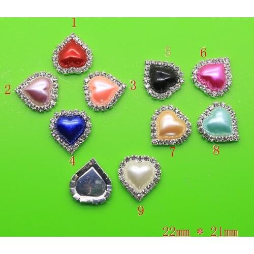 YWXINXI New Jewelry Accessories 10Pcs/Lot Fashion 21*22mm Heart Brooches Decoration DIY Handwork Beautiful Accessories