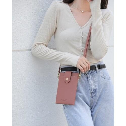 Korean Style PU Buckle Thin Crossbody Bag Women Soft-Faced Letter Crossbody Bag WomenS Fashion Simple Messenger Bags Woman 2021