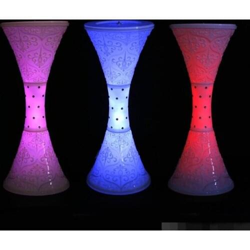 Colorful Changed LED Wedding Roman Column Road Lead Flower Pots European Styles Plastic Pillars Road Cited Wedding Props Decorat