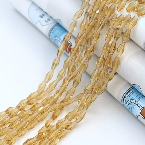 100 pieces exquisite 4x8mm Austrian Long Bicone crystal beads for Jewelry marking DIY necklace&Bracelet