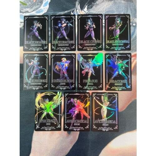 11pcs/set Saint Seiya Bronze Chapter Redraw Compound Diablo The Five Bronze Sanits Hobby Collectibles Game Collection Cards