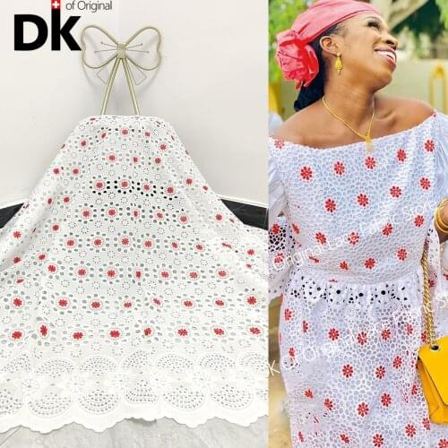 2.5 Yards 2021 Best Sell African Lace Fabric Swiss Voile For Senegal Bridal High Quality Sewing Dry Lace For Wedding Bride Dress
