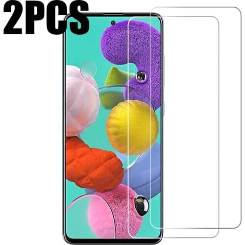 2PCS Tempered Glass For Galaxy A51 SM-A515F Screen Protector 0.26mm 2.5D Protective Film on For Samsung Galaxy A71 SM-A715F
