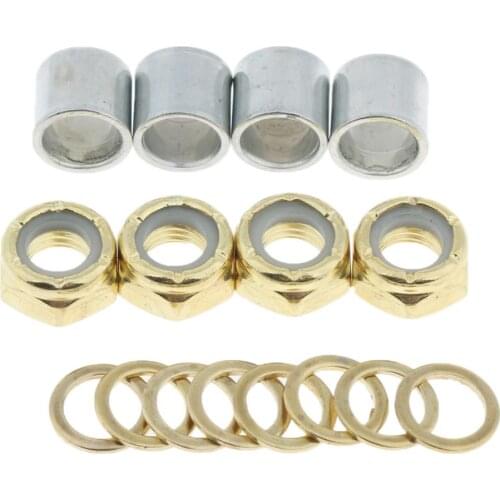 2019 New Arrival 4Pcs Standard Skateboard Axle Washer Bearing Spacer Nuts Speed Rings for Longboard Repair Rebuilding Kit