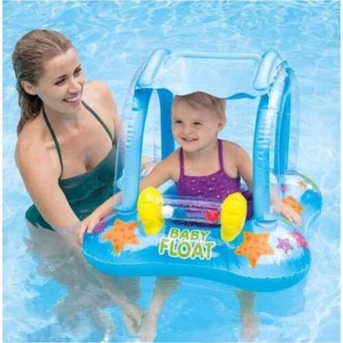 Swimming baby Accessories Safety Safety Inflatable Canopy Seat Baby Pool and sea ring Baby Ring blue 1-2 years