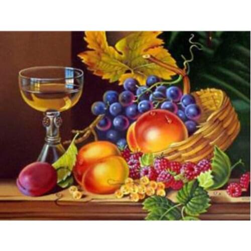 Diamond Painting Fruit Cross Stitch Mosaic Diamond Embroidery Full Square Picture Of Rhinestone Kitchen Home DecorFH623