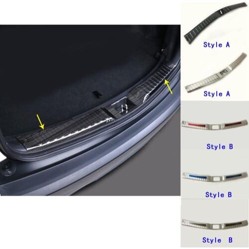 Car Stainless Steel Inner Built Rear Bumper Trim Plate Lamp Frame Threshold Pedal 1pcs For Honda CRV CR-V 2017 2018 2019 2020
