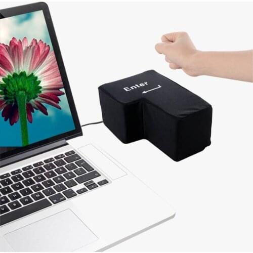 Big USB Enter key toy Creative Venting Press Computer Giant Super Enter Key Anti Pressure Artifact Vibration vent Toy