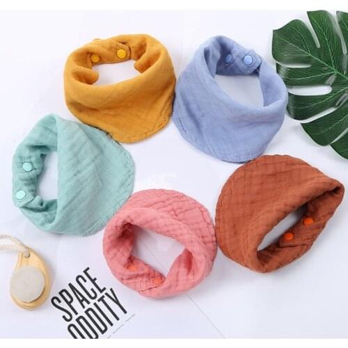Baby Feeding Bibs Soft Cotton Saliva Towel Toddler Triangle Scarf Bandana Newborn Burp Cloth Shower Gifts