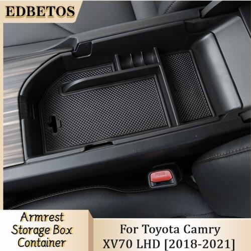 Armrest Storage Box Container For Toyota Camry 2018 2019 2020 2021 LHD For Left Hand Drive Car Center Conosle Organizer Tray