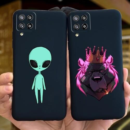 For Samsung Galaxy A22 Case Fashion Black Silicone Phone Cover For Samsung A22 A 22 4G Coque Galaxy A22 5G Soft TPU Cases Bumper