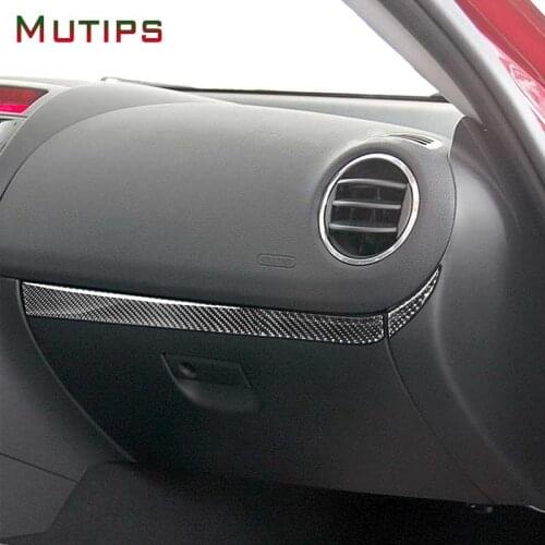 For Mazda RX8 RX-8 SE3P JM1FE 2004 2005 2006 2007 2008 Co-pilot Dashboard Panel Strip Carbon Fiber Interior Sticker Decoration