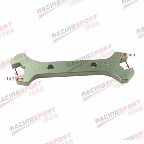 4AN (14.56mm) / 3AN (13.02mm) Double Ended Wrench Spanner Aluminum Green
