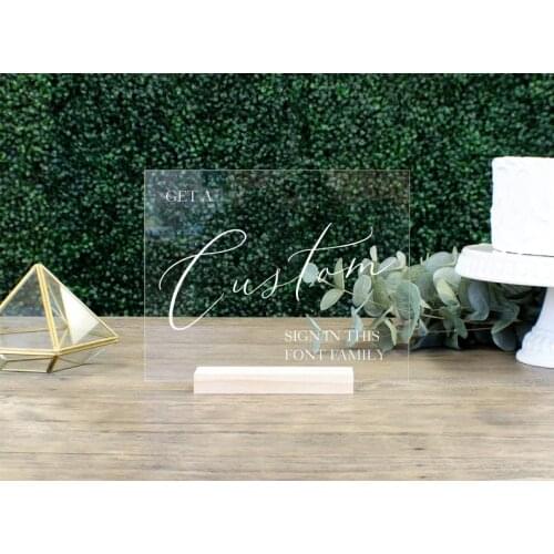 Custom Acrylic Wedding Table Sign Hashtag Photo Booth Photo Guest Book Sign Clear Acrylic Wedding Signage Calligrapher