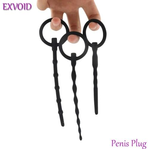 EXVOID Catheters Sounds Urethral Dilators Silicone Sex Toys for Men Penis Plug Tube Male Penis Insert Device Soft Stretching