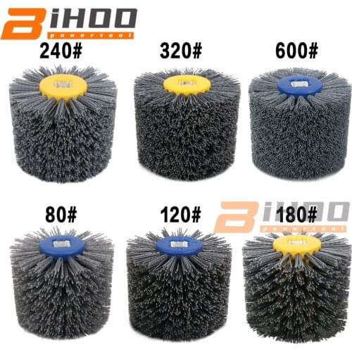120mm/4.7inch Deburring Abrasive Wire Drawing Round Brush Head Polishing Grinding Tool Buffer Wheel For Furniture Rotary Drill