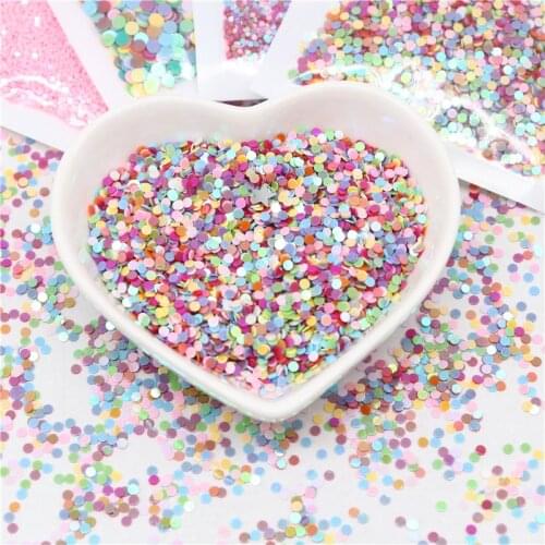 Round Dot Nail Sequin 1mm 2nmm 3mm AB COLORS Circle Dot Sequins Crafts Paillettes Sewing Handcraft Decoration DIY Lentejuelas
