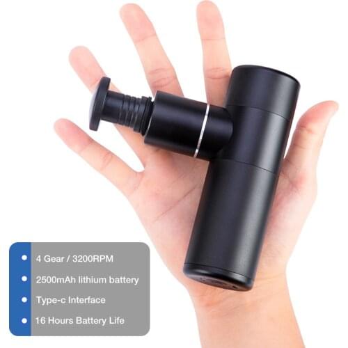 Pocket Mini Muscle Massage Gun Electric Body Massager Deep Tissue Neck Muscle Relaxation 4 Gears Pain Relief