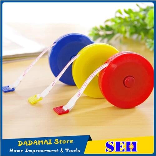 Mini Retractable 150cm Measuring Tape ruler centimeter/inch tape measure mini ruler Colorful Mini Tape Measuring Tools
