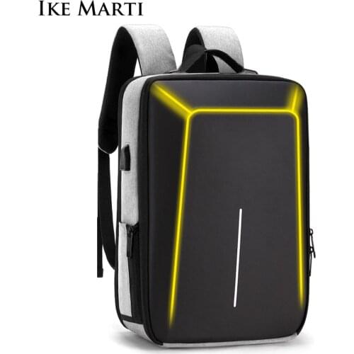 IKE MARTI Multifunctional Anti Theft Backpack Men 15.6 Inch Laptop Backpack Notebook USB Travel Bag Rucksack School Bag For Male