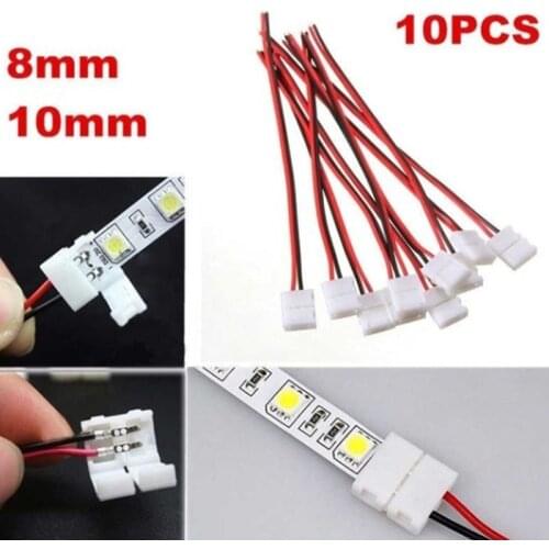 Monochrome LED soft light strip 2PIN Welding Free connector Connector 5050/3528 welding free connector