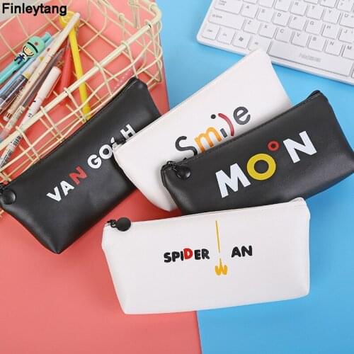 Cartoon Creative Pencil Case Strawberry PU Stationery Pencil Bag Luggage Bag Organizer Boy and Girl PencilCase Study Supplies