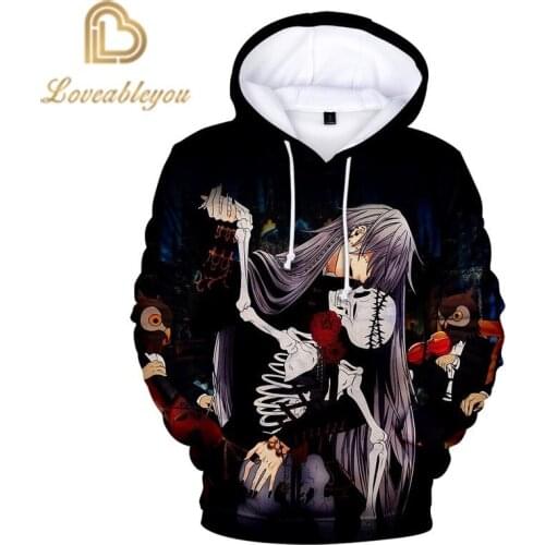 Black Butler 3d Prined Hoodies Men and Women Pullover Sweatshirt Boys and Girls Fashion Casual Hoodie Tops