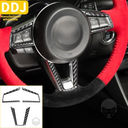 Car Steering Wheel Button Frame Sticker For Mazda MX-5 ND Miata 2016+ MX5 Roadster Steering Panel Update Cover Decal Interior