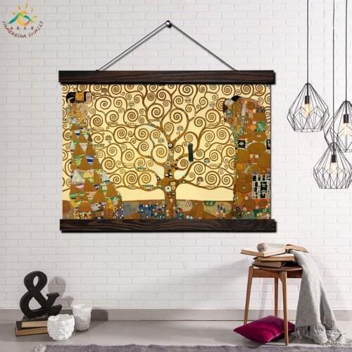 Gold Life Tree Single Modern Wall Art Print Pop Art Picture And Poster Frame Hanging Scroll Canvas Painting Home Decoration