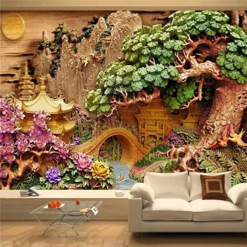 Beibehang custom Natural landscape tree wall papers home decor 3d mural wallpapers for living room decoration bathroom decor