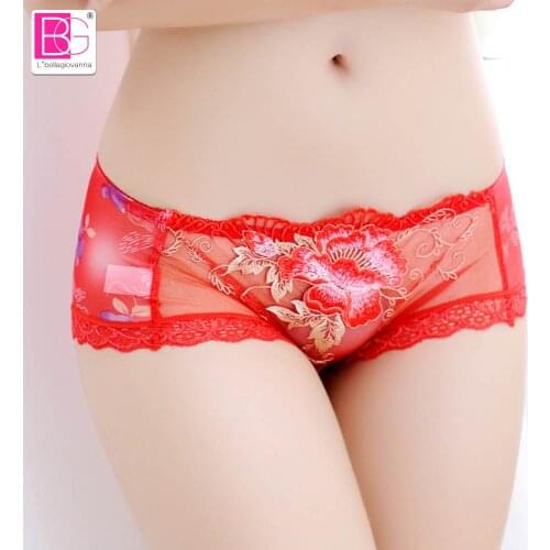 L'bellagiovanna Underwear Women Floral Boxer Womens Panties Shorts Breifs Sexy Lingeries Female Intimates Girls Boyshorts 804