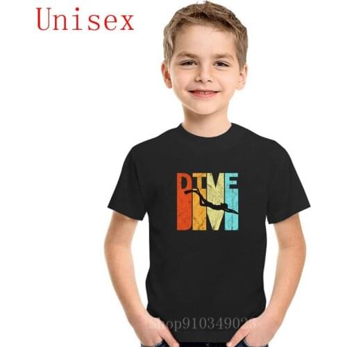 Latest design Scu-ba Diving Retro Vintage Diver Snorkeling Gift children Tshirt Diving kids tee shirt boy clothes girls clothes