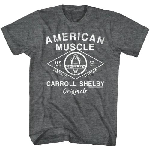 Carroll Shelby Original American Muscle Cars Mens T Shirt Vintage Racing 1962