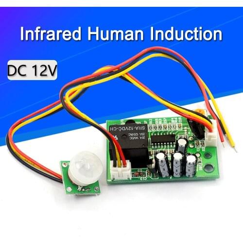 DC 12V PIR Motion Sensor Relay Module IR Infrared Human Body Induction Sensor Pyroelectric Controller Switch Timer Delay