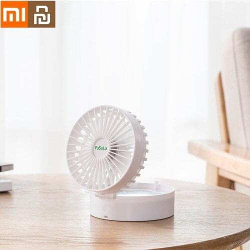 XIAOMI YOUPIN Portable Folding Makeup Mirror with Small Fan Mini USB Rechargeable Student Beauty Mirror Makeup Tool