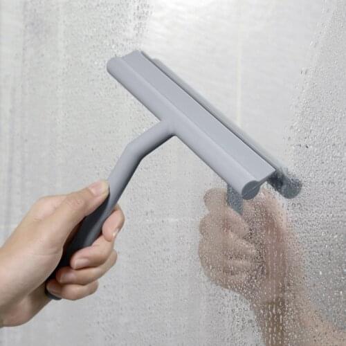 Shower Squeegee Window Glass Wiper Scraper Shower Squeegee Cleaner Silicone Holder Bathroom Mirror Wiper Scraper Glass Cleaning