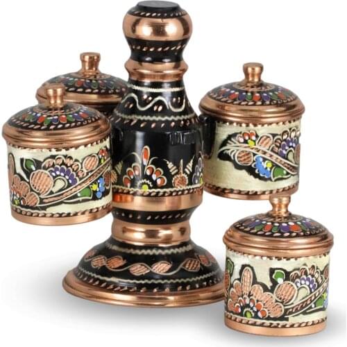 4 Copper Spice Racks Authentic Elegant Stylish Design Special Ottoman Style Home Product Hand Made