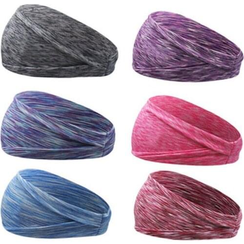 1PC Fashion Wide Elastic Sweatband Women Men Quick Dry Stretchy Headband Yoga Running Fitness Sports Turban Gym Accessories