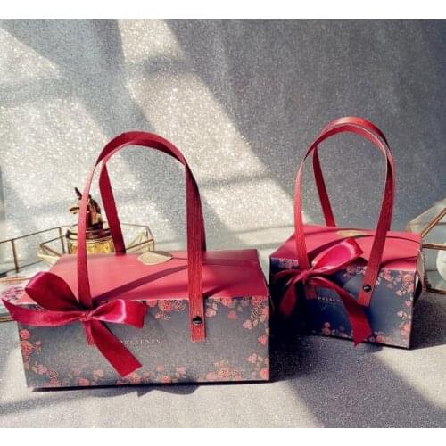 100pcs/lot Cow Roll Sugar Box Cow Roll Cake Boxes Snow Flake Crisp Box Pineapple Crisp Hand-held Boxes SN3458