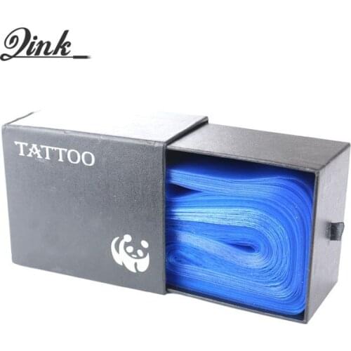 QINK 100pcs Clip Cord Sleeves Blue Safety Disposable Plastic Clip Cord Covers Bags Tattoo Accessories