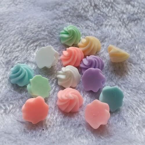 25pcs/lot resin flat back colorful Icecream Chocolate 15mm Craft Decoration Miniature Resin Food For Phone