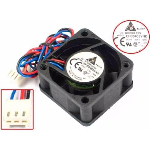 Delta Electronics EFB0405VHD 5R26 DC 5V 0.5A 40x40x20mm 3-Wire Server Cooling Fan