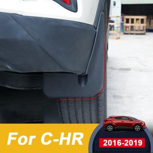 4Pcs ABS Car Front Rear Mud Flap Mudguards Mudflaps Splash Guards Fender for Toyota C-HR CHR 2016 2017 2018 2019 Accessories