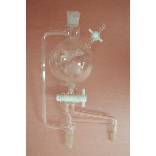 500ml,24/29,Solvent Distillation Head,Still-Head With High Vacuum Valve,Lab Glassware