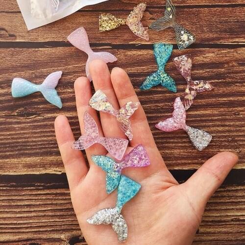 8Pcs Mermaid Tail Shell Fluffy Polymer Slime Box Toys For Children Charms Modeling Clay DIY Kit Accessories Kids Plasticin Gift