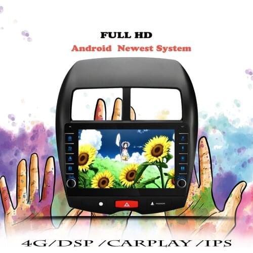 2 Din Car Radio Android For Mitsubishi ASX 2010 2011 2012 2013 2014 2015 2016 Multimedia Player Navigation GPS DVD Tape Recorder
