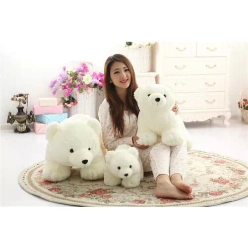 White standing polar bear plush toy soft throw pillow soft doll birthday gift t8745